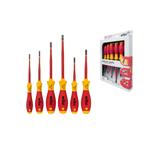 [Wiha] — Insulated Screwdriver Set SlimFix 3201 K6