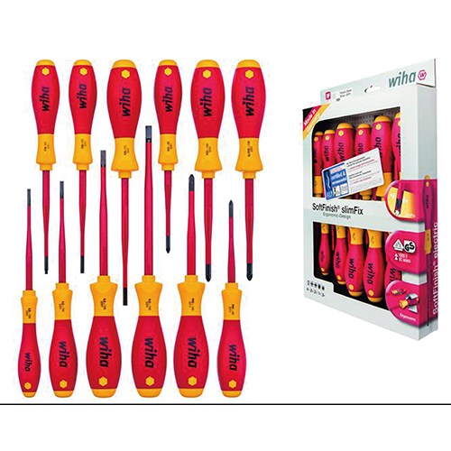[Wiha] — Insulated Screwdriver Set SlimFix 3201 K12
