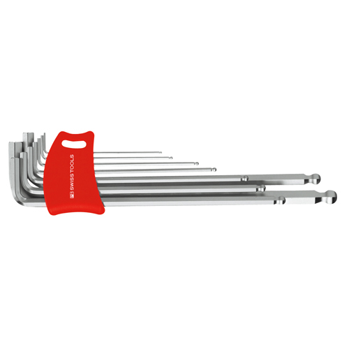 [PB Swiss Tools] — Ball End Hex L-Key Set Long Black 212LDH-10CN
