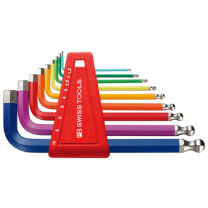 [PB Swiss Tools] — Ball End Hex L-Key Set Short Rainbow 212.H-10 RB CN