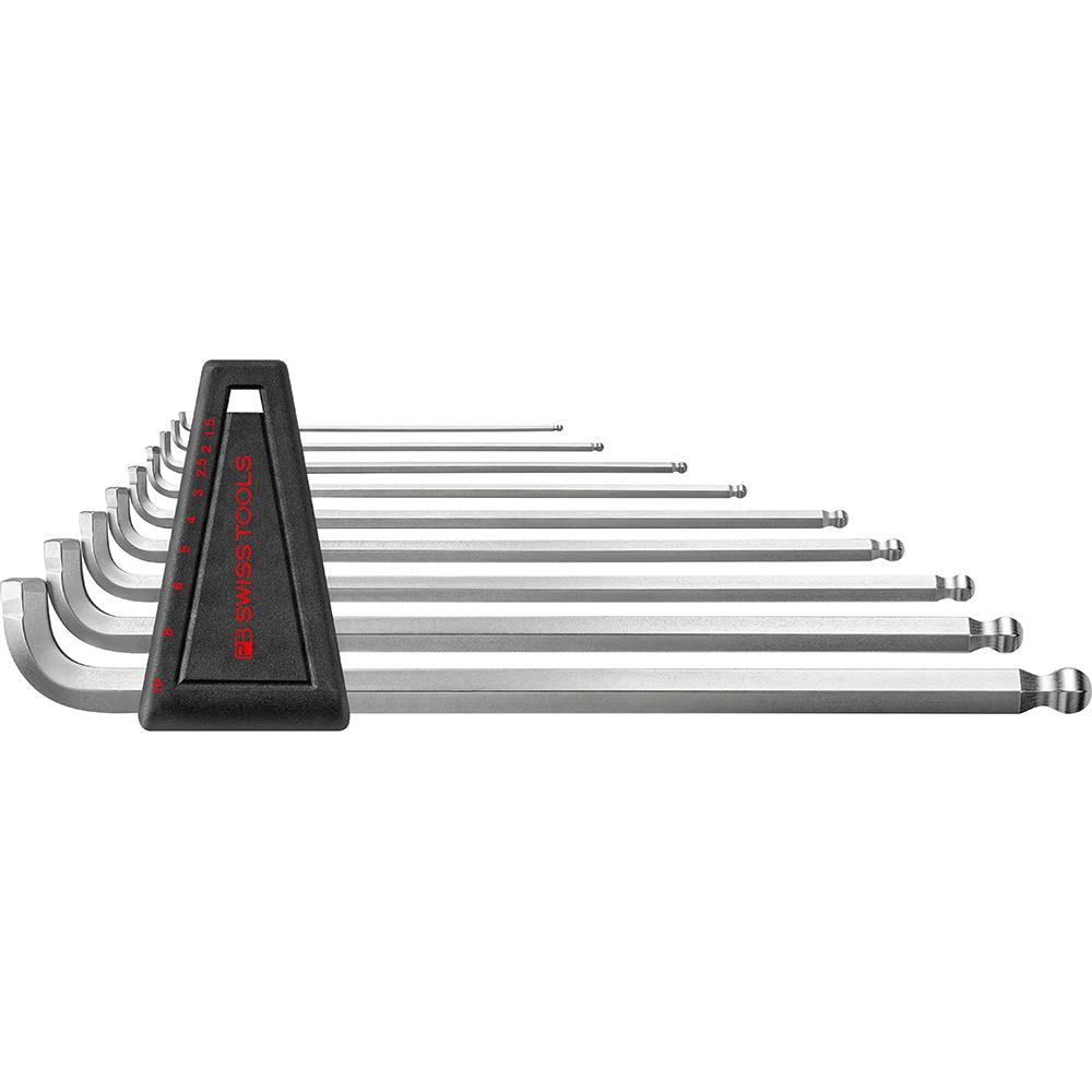 [PB Swiss Tools] — Ball End Hex L-Key Set 100° PB 2222.LH CN