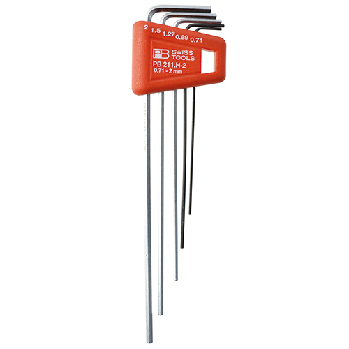 [PB Swiss Tools] — Micro Hex L-Key Set Long 211.H-2 CN