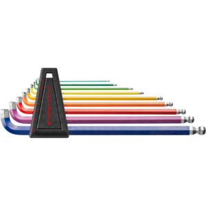 [PB Swiss Tools] — Ball End Hex L-Key Set 100° Rainbow PB 2222.LH RB CN