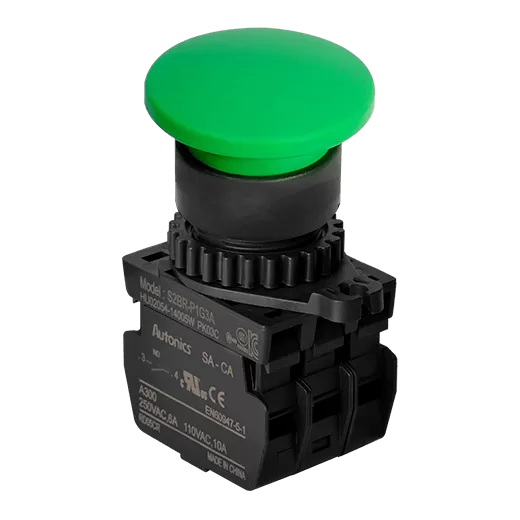 [AUTONICS] S2BR Series 22 / 25 mm Mushroom-Head Push Button Switches