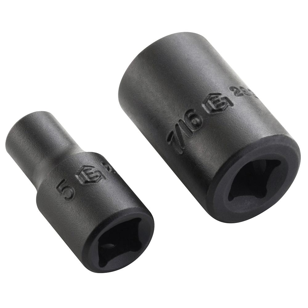 Genius — Impact Socket 1/4" Drive 6-Point Metric (8–14mm)