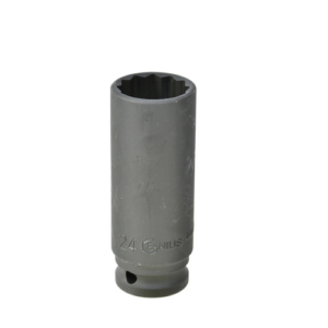 Genius — Thin Wall Long Impact Socket 1/2″ Drive 6-Point Metric (24–41mm)