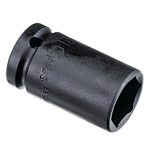 Genius — Semi-Deep Impact Socket 1/2" Drive 6-Point Metric (10–24mm)