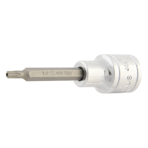 Genius — Torx Tamperproof Bit Socket 3/8" Drive Long (T10–T55mm)