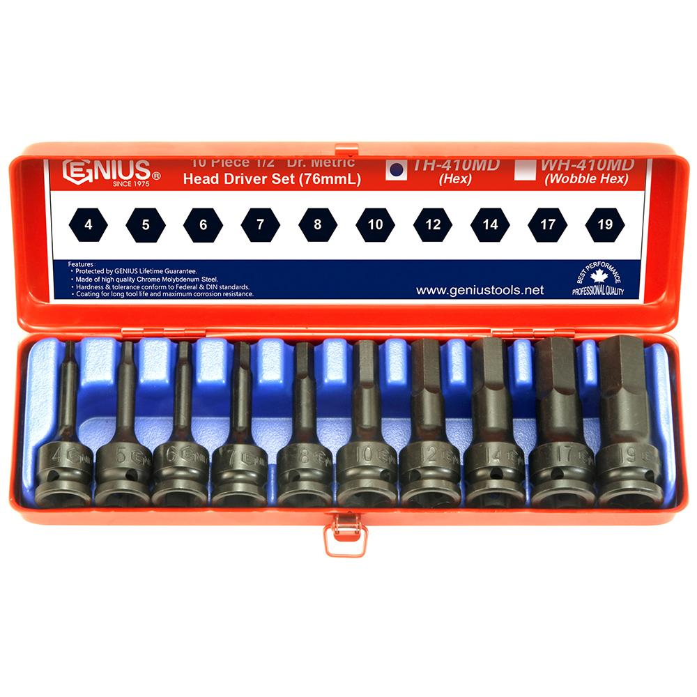 Genius — Impact Hex Bit Socket Set TH-410MD