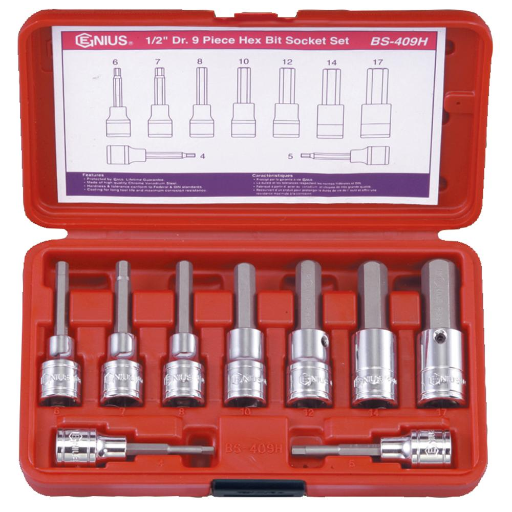 Genius — Hex Bit Socket Set BS-409H