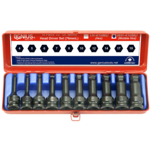 Genius — Impact Ball Point Hex Bit Socket Set WH-410MD