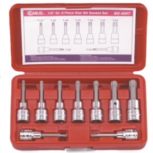 Genius — Torx Bit Socket Set BS-409T