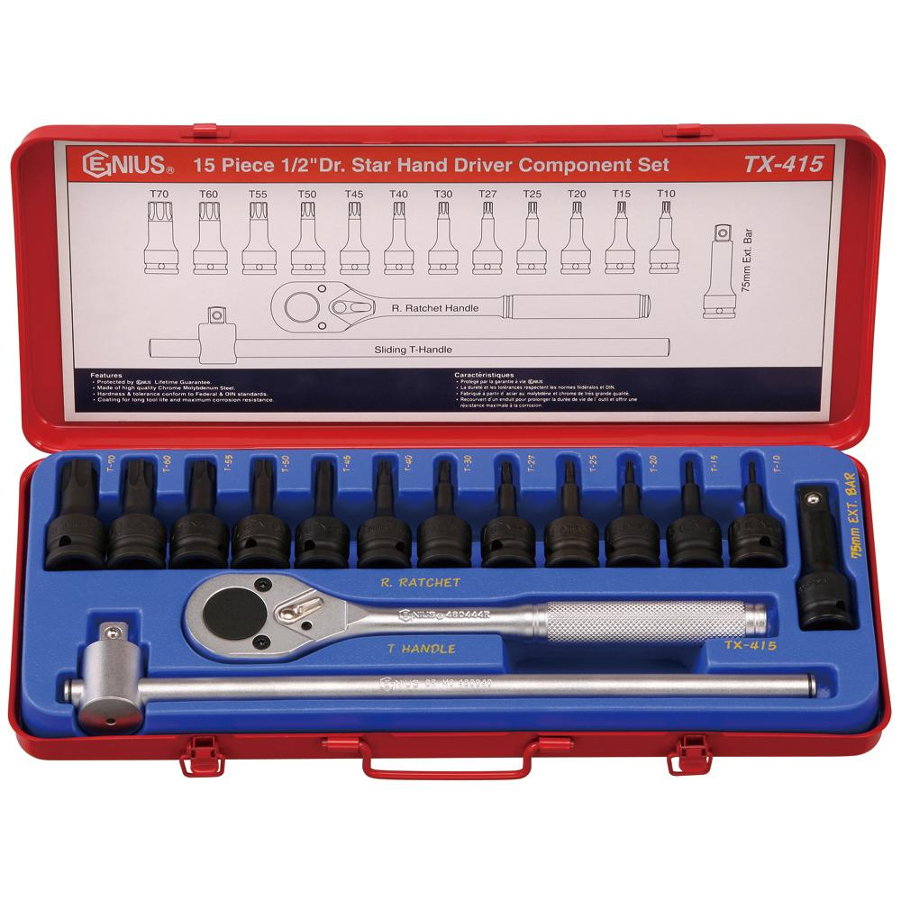 Genius — Impact Bit Socket Set TX-415