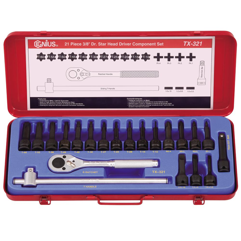 Genius — Impact Bit Socket Set TX-321