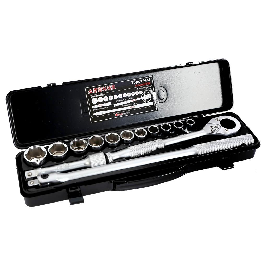 Seshin Buffalo — Socket Wrench Set 1/2DR mm Pear Head