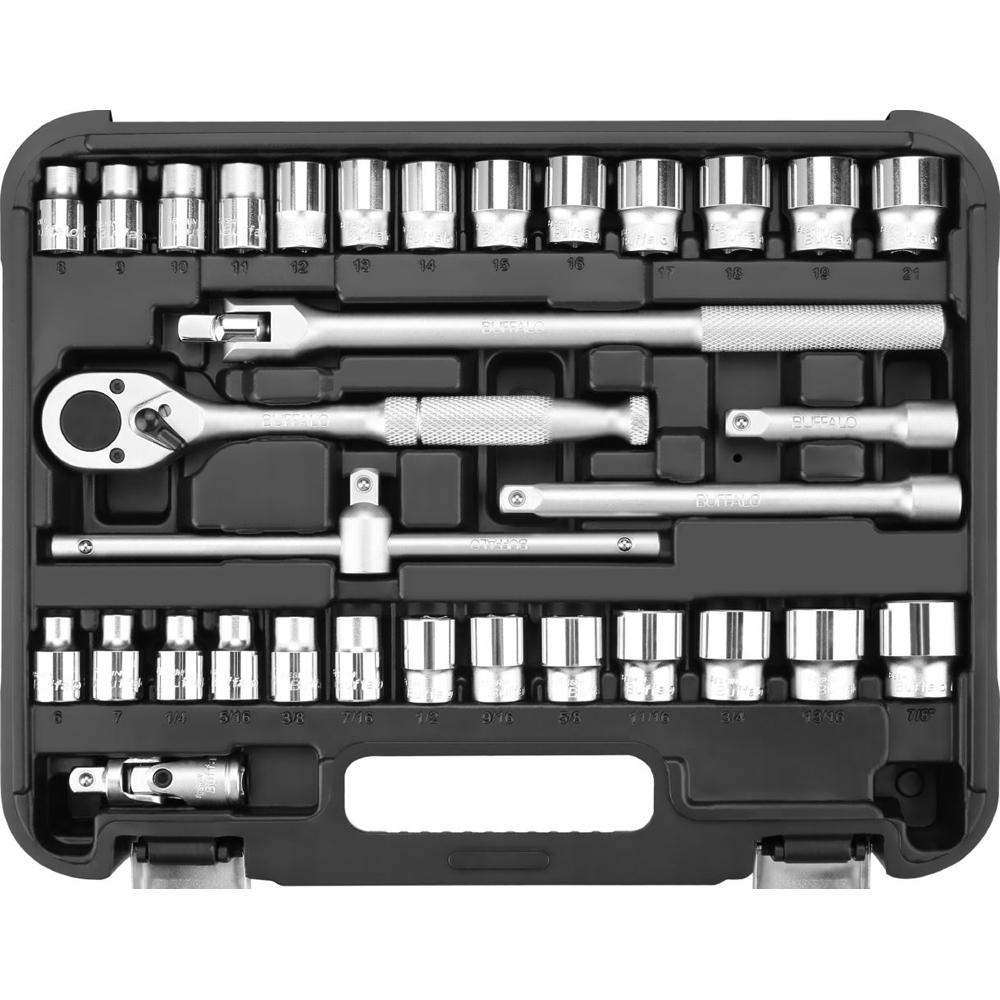 Seshin Buffalo — Socket Wrench Set 3/8DR mm+inch 32pcs