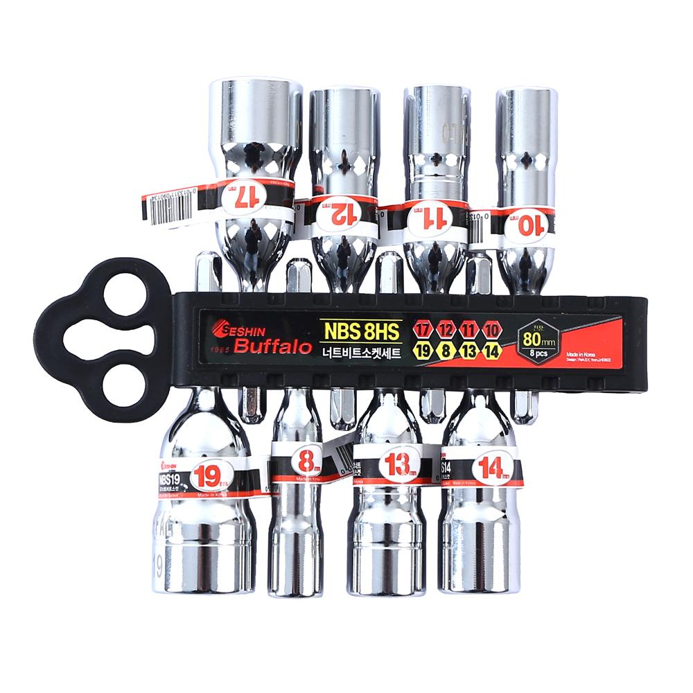 Seshin Buffalo — Hex Nut Bit Socket Set NBS8HS