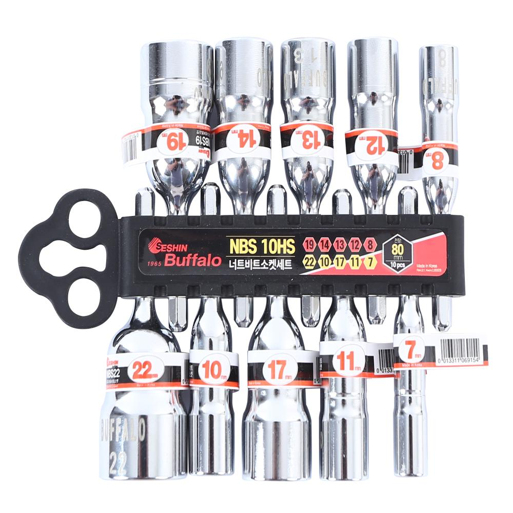 Seshin Buffalo — Hex Nut Bit Socket Set NBS10HS