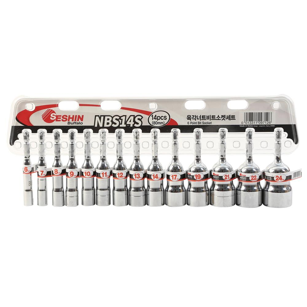Seshin Buffalo — Hex Nut Bit Socket Set NBS14S