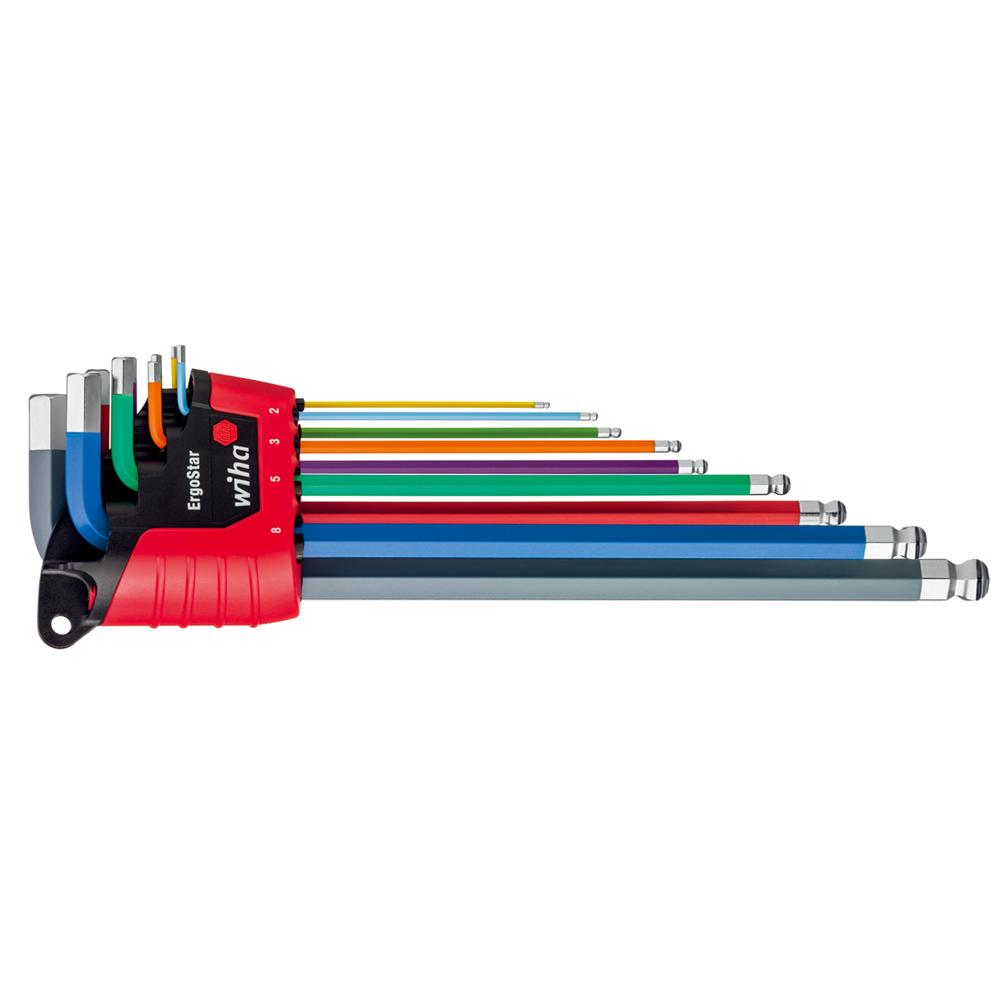 [Wiha] — Color Magic Ring Ball End Hex L-Key Set ERGO SB369R E9F