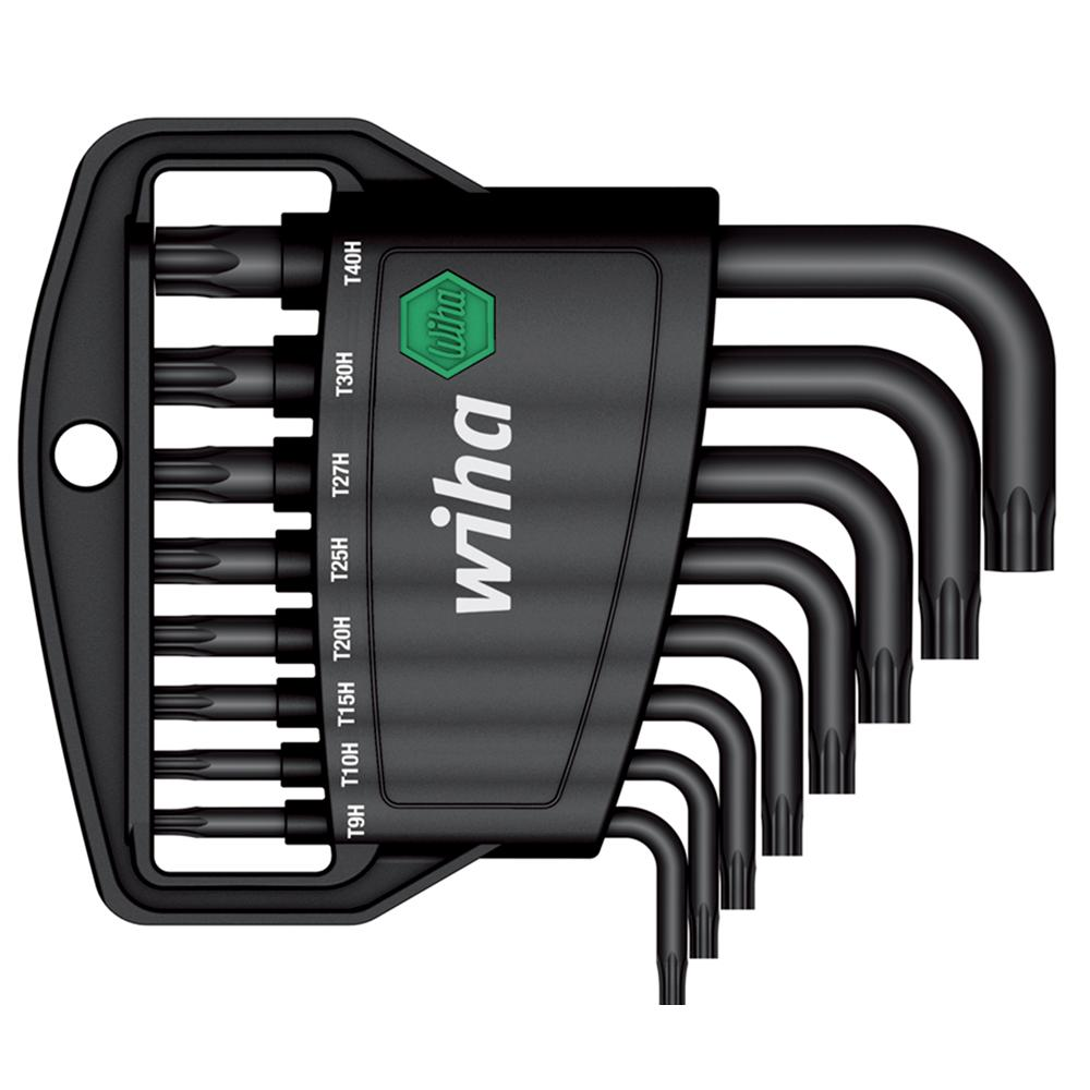 [Wiha] — Torx Tamperproof L-Key Set Black 363TR H8
