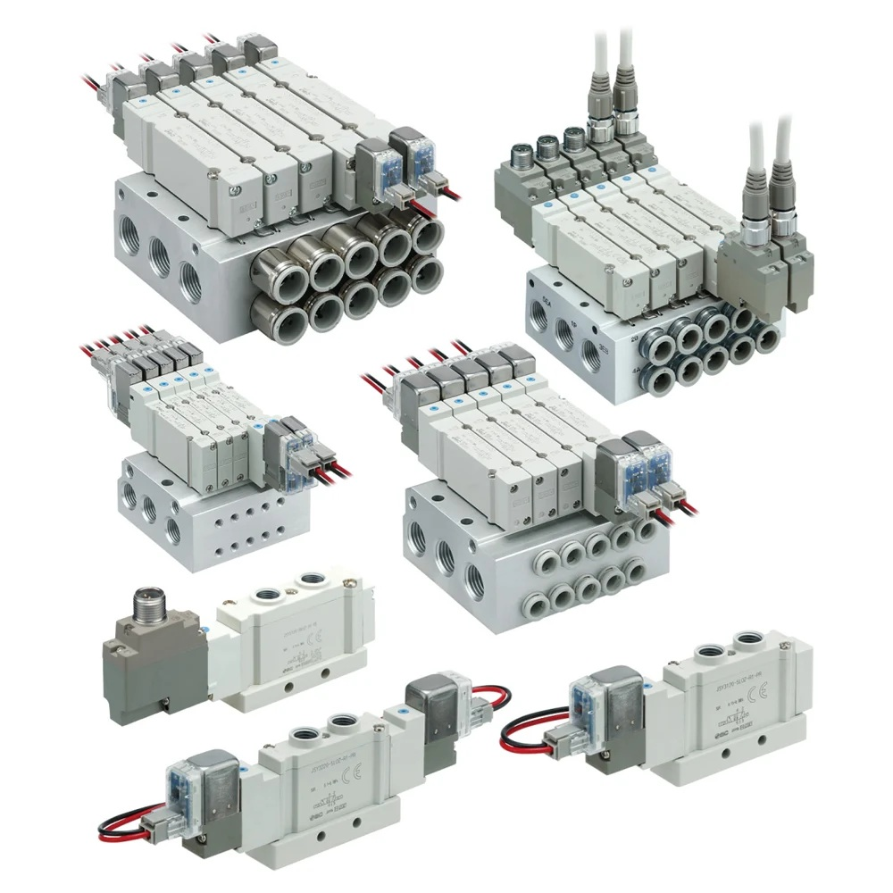 [SMC] — JSY1500 5-Port Solenoid Valve (JSY1000-E, Plug-in for Ejector Manifold)