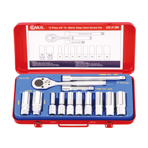 Genius — Deep Hand Socket Set GD-313M