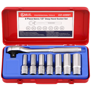 Genius — Deep Hand Socket Set GD-408M1