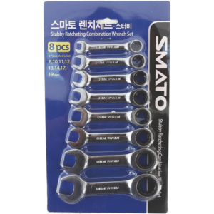 SMATO — Ratcheting Combination Wrench Set Stubby