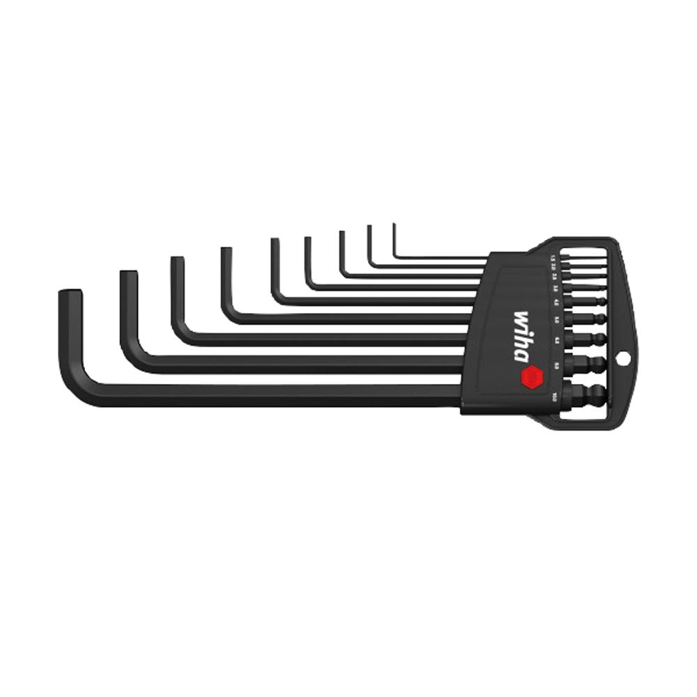[Wiha] — Ball End Hex L-Key Set Black SB369 H9B