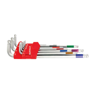 [Seshin Buffalo] — Ball End Hex L-Key Set Extra Long 9pcs SB-BWS9EL