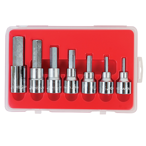 [EIGHT] — Hex Bit Socket Set 7pcs 1/2 Short 21SB-S7