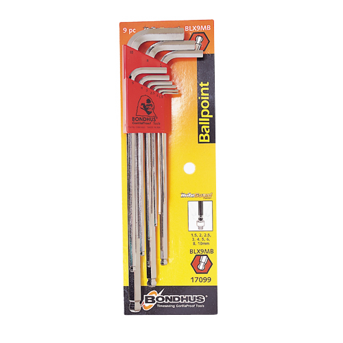 BONDHUS — Ball End Hex L-Key Set Long