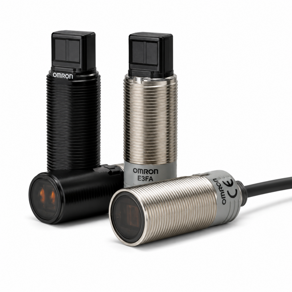 [OMRON] — E3RA Plastic Compact Photoelectric Sensor (Through-beam 15m / Retro / Diffuse, NPN/PNP)
