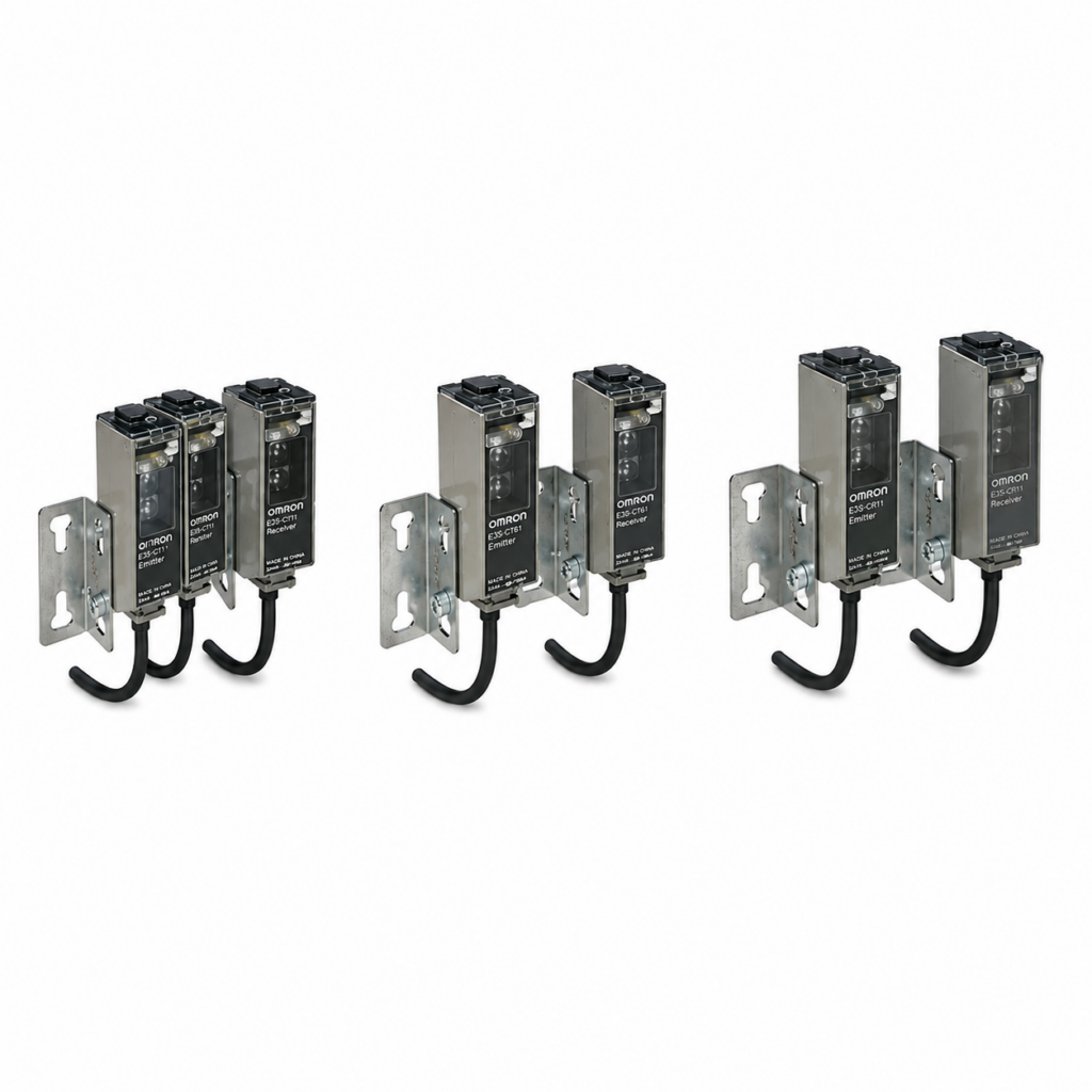 [OMRON] — E3S-C Oil-resistant Long-range Through-beam Photoelectric Sensor (30m, Horizontal/Vertical)