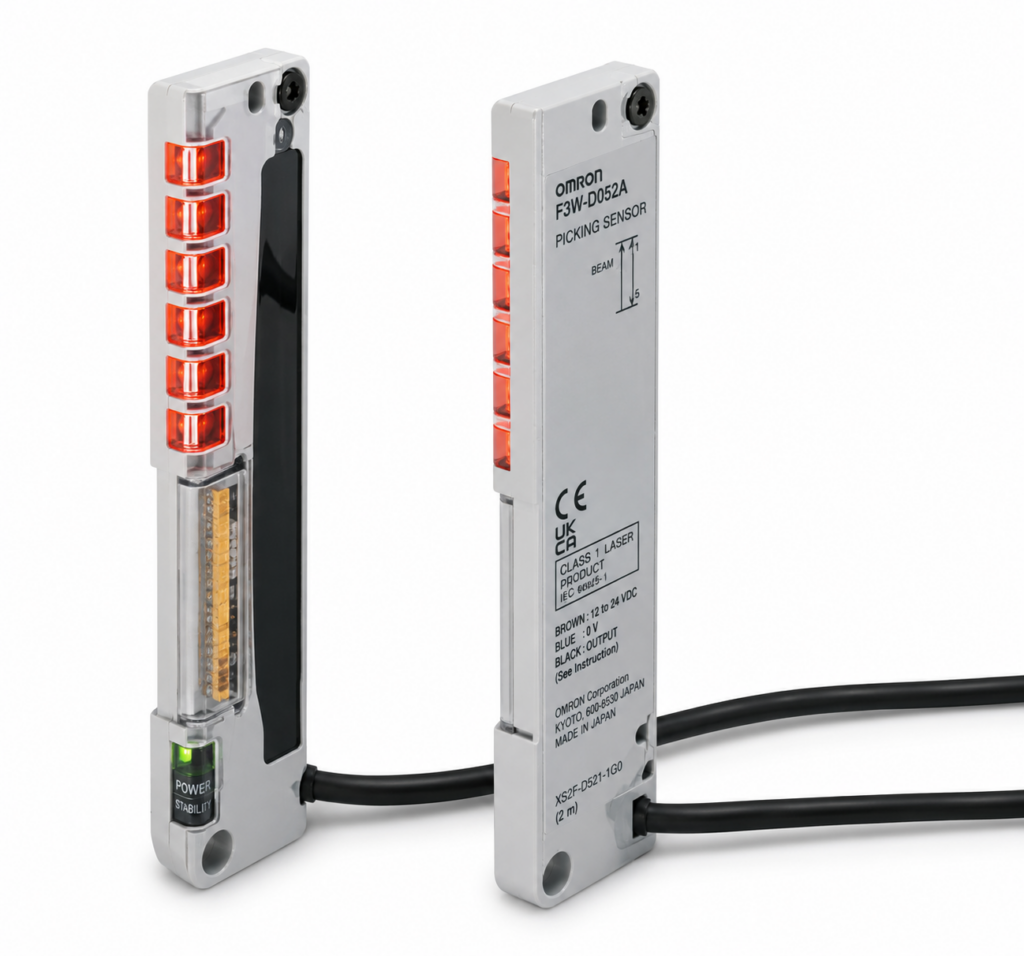 [OMRON] — F3W-D052 Picking Sensor (Through-beam, 5 Beams, 100mm Width, NPN/PNP)