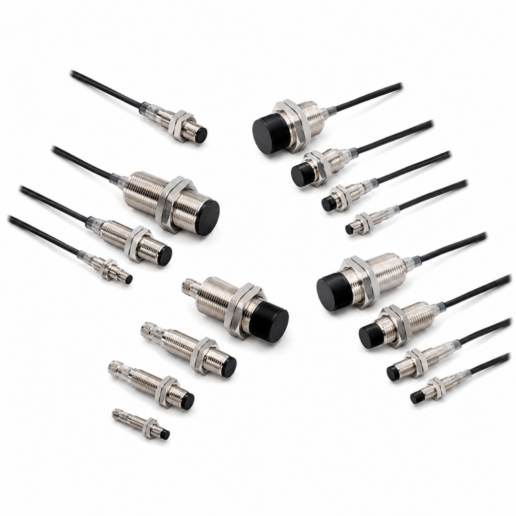 [OMRON] — E2B M8 Cylindrical Proximity Sensor (Single/Double, Shielded/Unshielded, SUS, PNP/NPN)