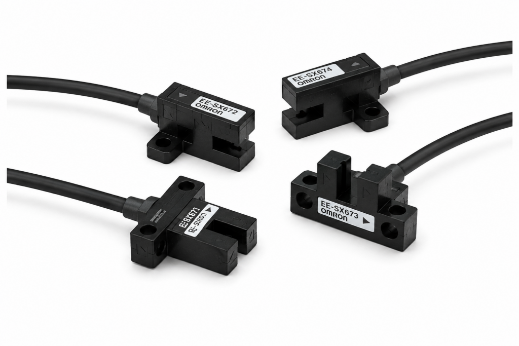 [OMRON] — EE-SPX-W Slot-type Photomicrosensor with Cable (3.6mm/5mm Slot, NPN, Pre-wired 1m)