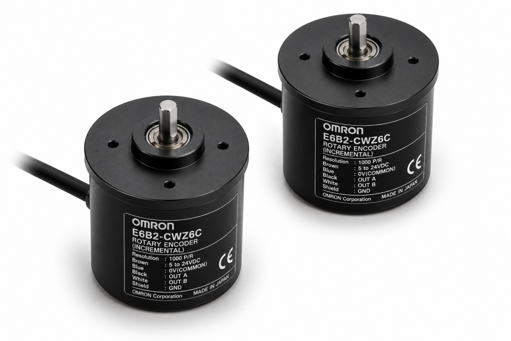 [OMRON] — E6CP-A General-purpose Absolute Rotary Encoder (50mm, 256 divisions, Open-collector)