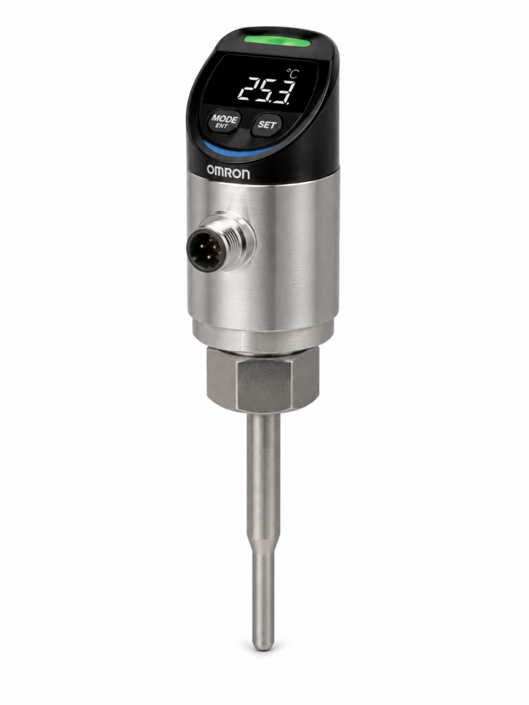 [OMRON] — E8FC IoT Flow Sensor (Flow Rate + Temperature, IO-Link, PNP/NPN, COM2/COM3)
