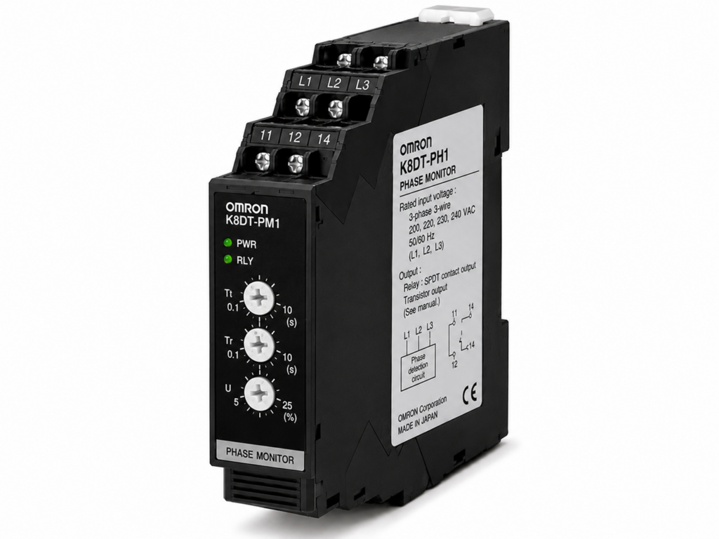 [OMRON] — K8DT-PM Three-phase Voltage / Phase-sequence / Phase-loss Relay (200~480VAC)