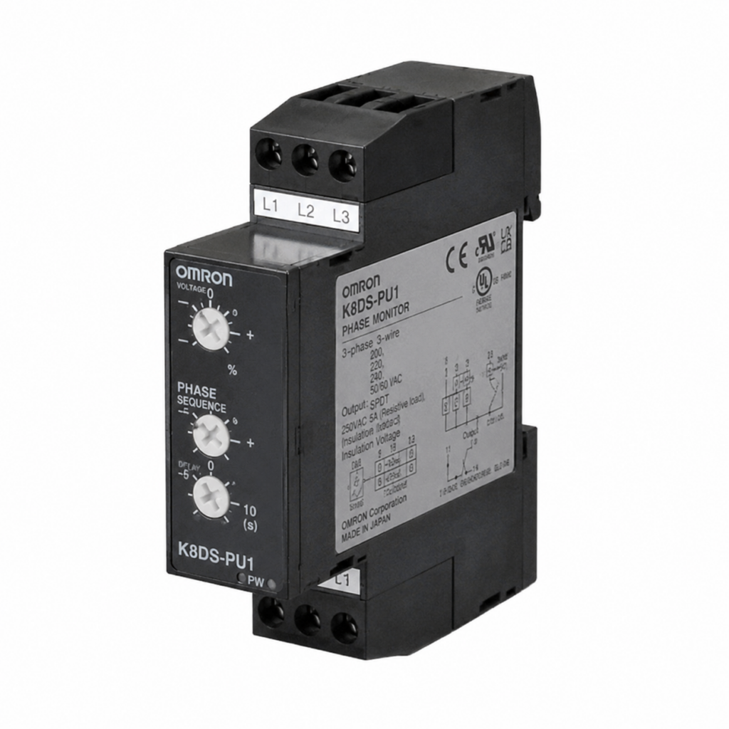 [OMRON] — K8DS-PU Three-phase Undervoltage and Phase-sequence Phase-loss Relay (200~480VAC, 17.5mm)