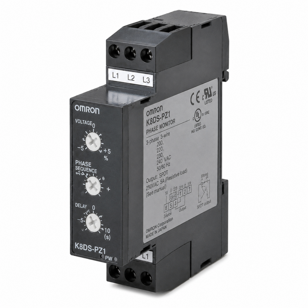 [OMRON] — K8DS-PZ Three-phase Voltage, Asymmetry, and Phase-sequence Phase-loss Relay (200~480VAC, 17.5mm)