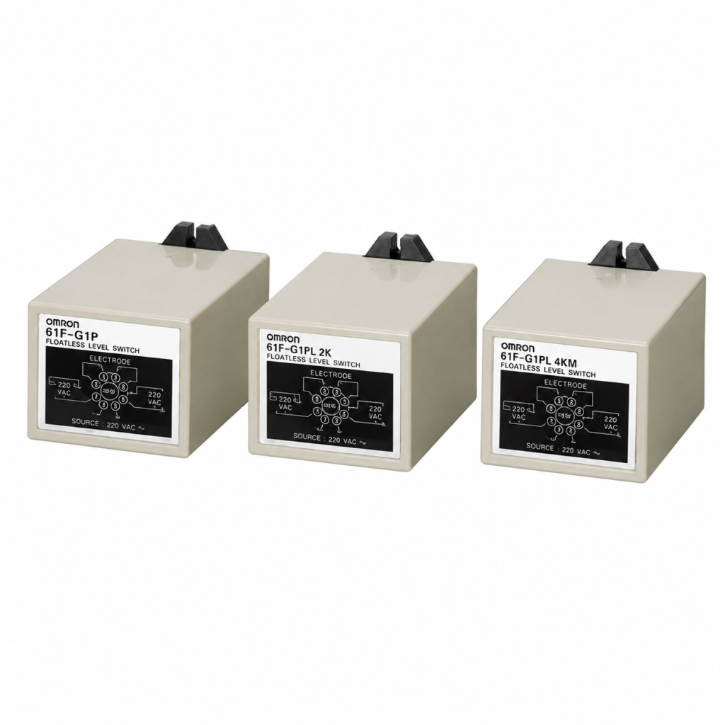 [OMRON] — 61F-G[]P Floatless Level Switch (Plug-in, G1/G2/I, General/Long-dist/High/Low)