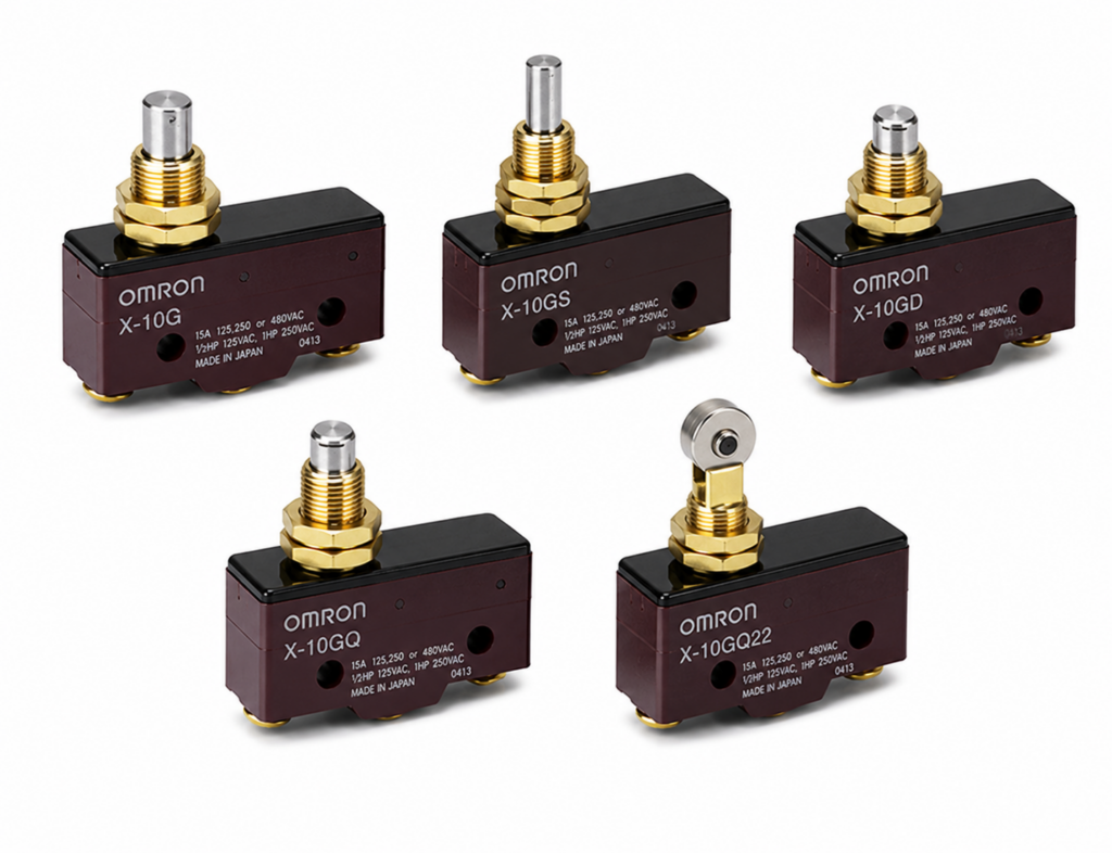 [OMRON] — X General-purpose Basic Switch (DC, Built-in Magnetic Blowout, Pin/Lever/Roller)