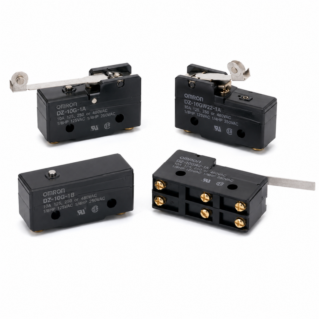 [OMRON] — DZ Special-purpose Basic Switch (DPDT, Two Independent Circuit Control)