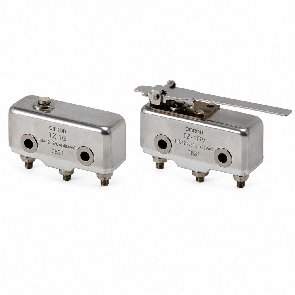 [OMRON] — TZ High-temperature Basic Switch (400°C Ambient, Pin/Lever/Roller)