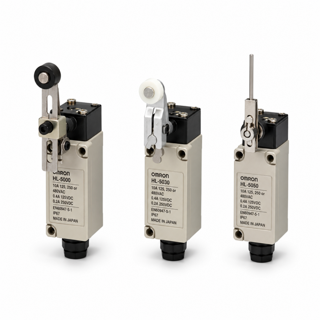 [OMRON] — HL-5000 General-purpose Limit Switch (Economical Miniature, Roller/Plunger/Coil)