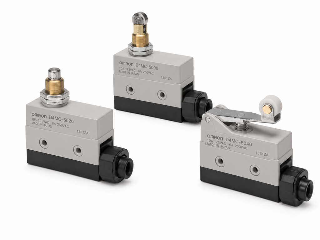 [OMRON] — D4MC Enclosed Switch (Economical, Panel/Hinge/Roller Actuators)
