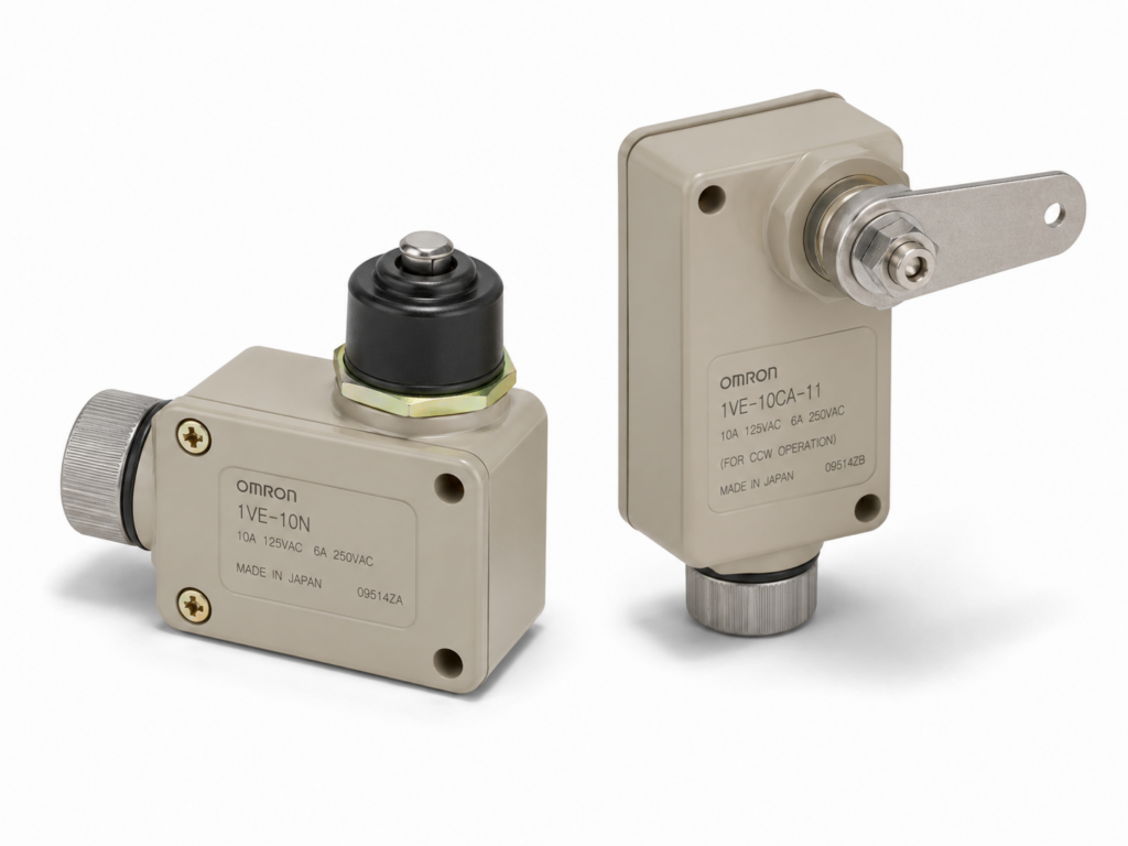 [OMRON] — VE Small Enclosed Switch (Sealed Plunger / Cam Arm / Cam Roller Arm)